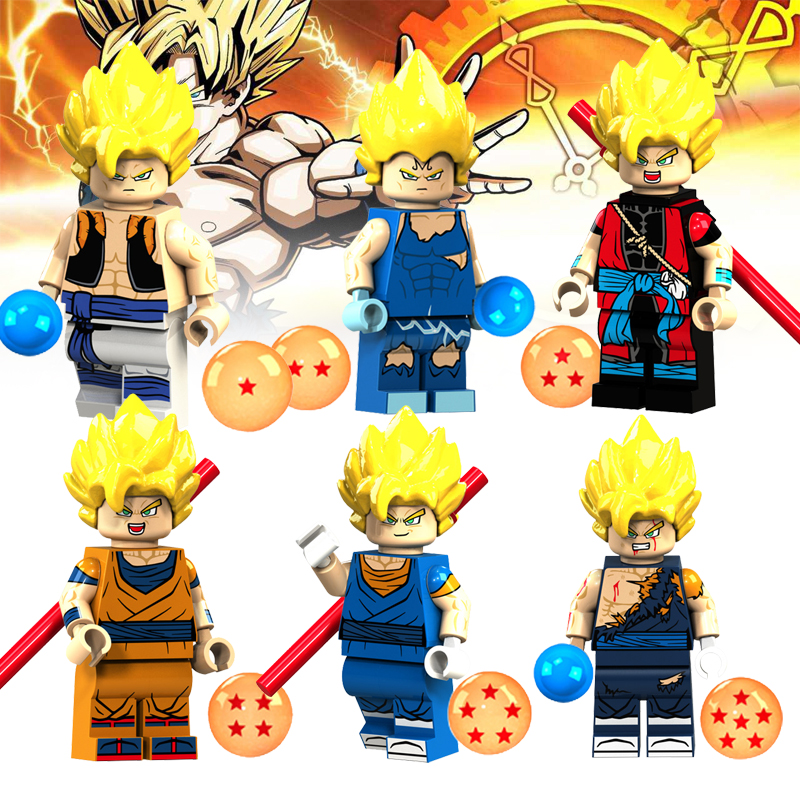 人仔龙珠战损贝吉塔moc积木玩具