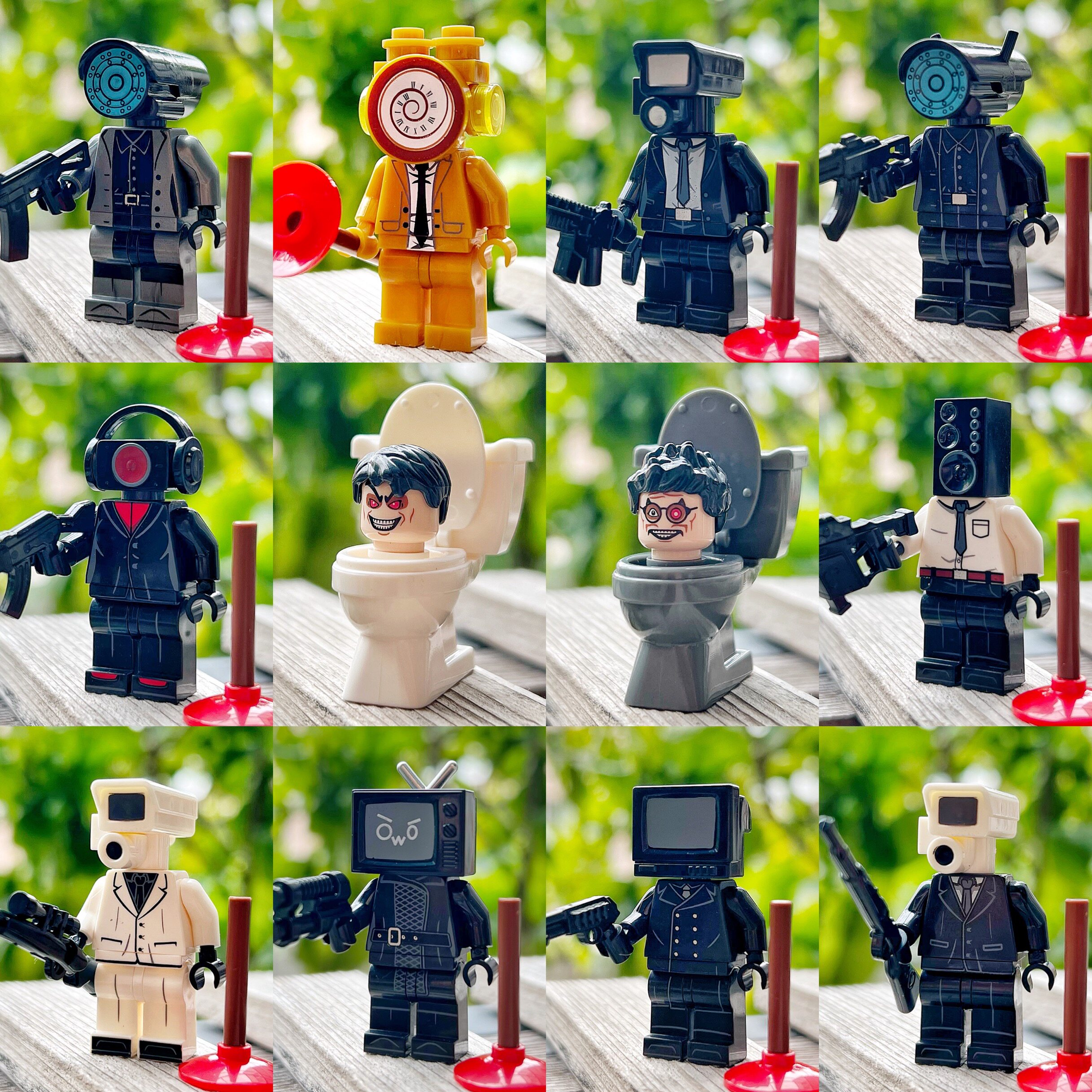 第八季Gman4.0马桶人VS泰坦监控人电视人时钟人人仔拼装积木玩具