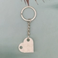 White Heart Keychain