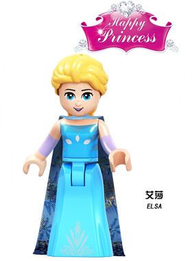 迪斯尼公主 冰雪奇缘 人仔 dp076 艾莎 43172 2019年款积木玩具