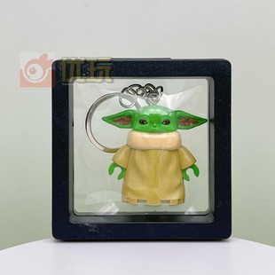 钥匙扣挂件人仔星球大战1533尤达宝宝背书包网红拼装积木玩具礼物