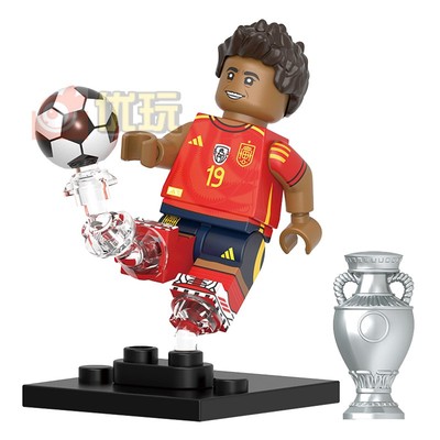 足球明星GH0648拉明亚马尔第三方儿童男孩人仔拼装积木玩具礼物