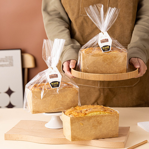 长条方枕面包纸托透明包装袋