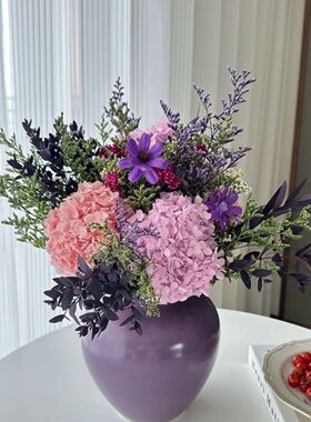 客厅家居百搭花束斗柜餐桌干花岛台真花花摆件玄关斗南永生花束大