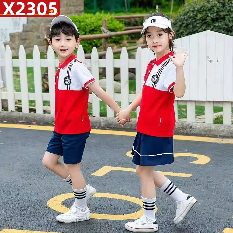幼儿园夏季新款男女童校班服小学生英伦运动套装两件纯棉韩版活力