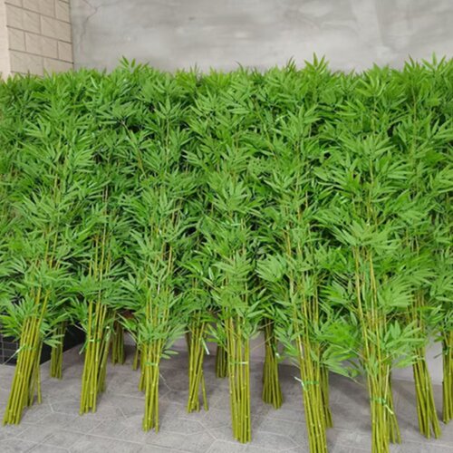 仿真竹子室内装饰绿植隔断屏风假竹子挡墙造景竹盆栽加密仿真毛竹