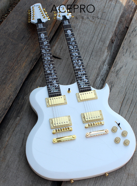 正品AceproGuitars双头12弦 6弦LP电吉他AED-900初学专业级演出琴