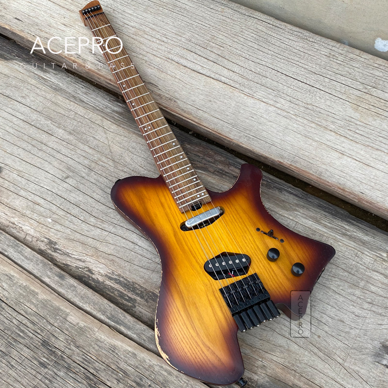 顺丰Acepro爱艺思AHLR-201迷你便携无头旅行TELE电吉他专业级学生