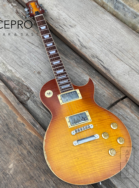 Acepro手工吉他AE-680R手工做旧入门专业级复古做旧电吉他学生