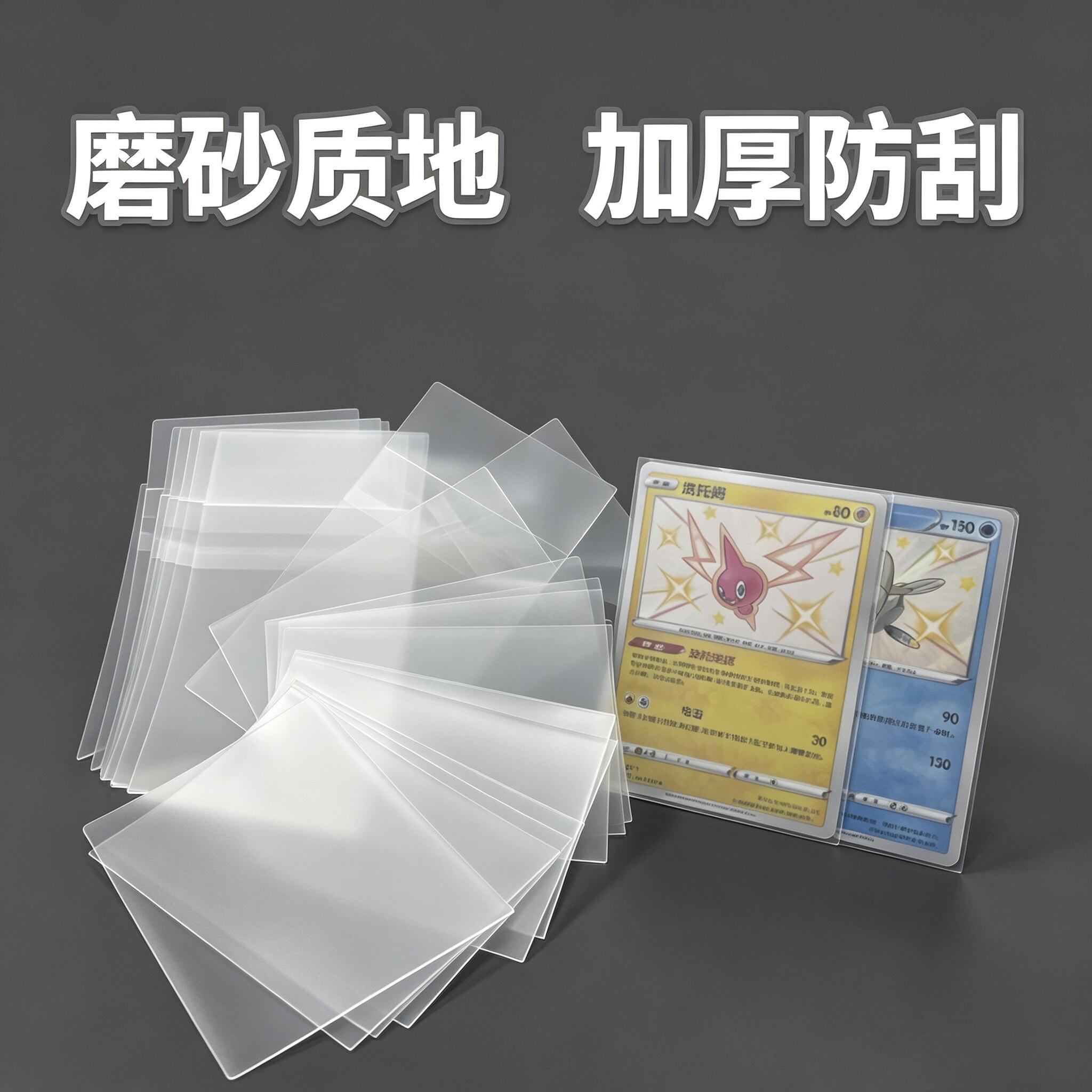 宝可梦游戏王小马宝莉卡牌收纳哑光磨砂卡膜卡套桌游保护套拍立得