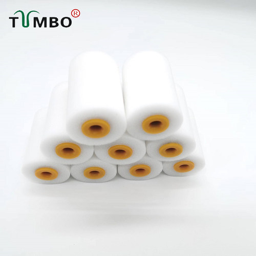 工厂直销2寸水性海绵滚筒刷高密度无刷痕不掉毛补漆绘画刷墙工具