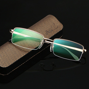 正品 半框眼镜老光远视老人镜 眼镜架丹阳纯钛老花时尚 超轻商务男款