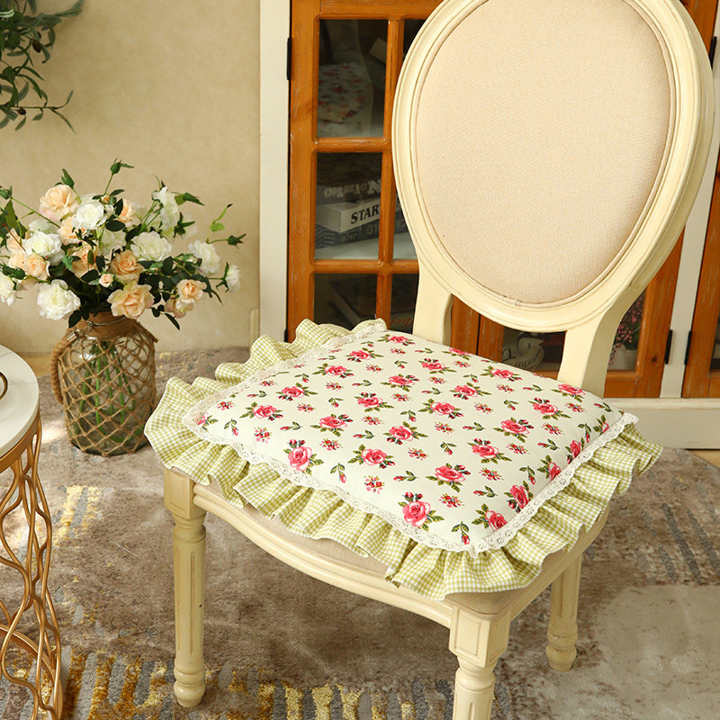 花边椅垫餐椅子垫棉坐垫可拆洗装美式法式新古典布艺四季可用定制