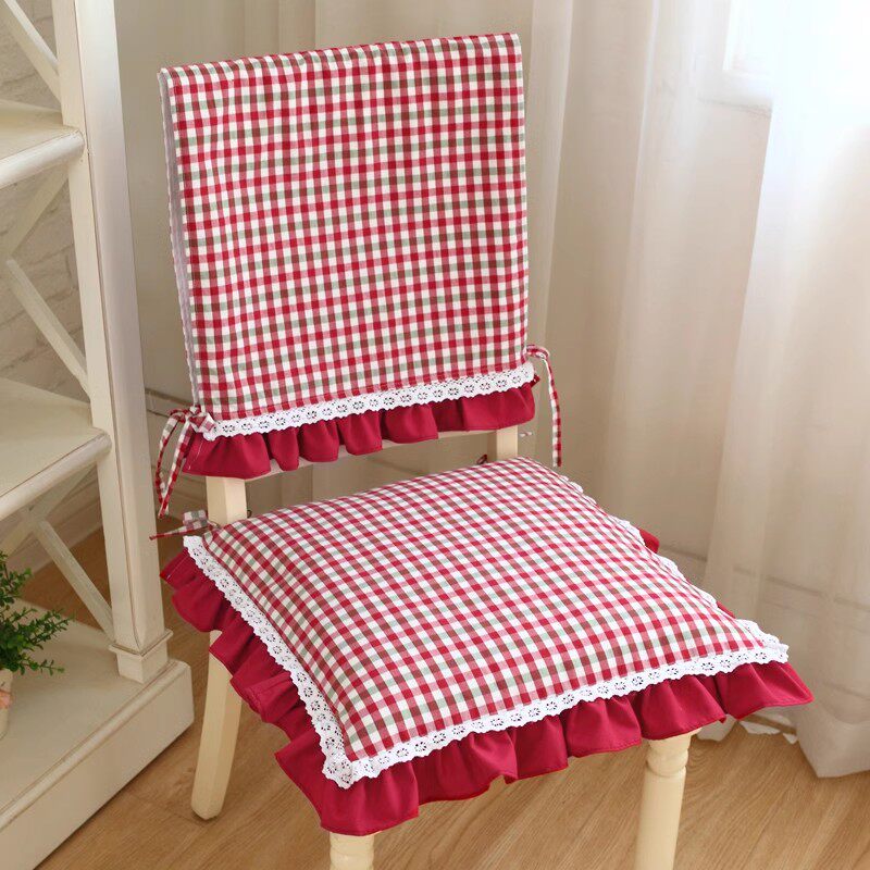 特价 捡漏清仓花边椅垫椅套餐椅子坐垫可拆洗餐桌红格子四季通用