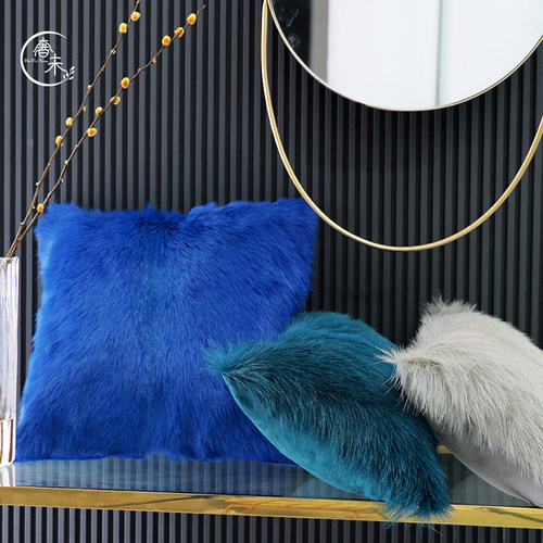 羊毛毛绒抱枕靠垫沙发欧式家用