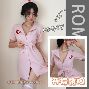 蜜桃猪猪小胸内衣职业套装护士服装短裙制服睡衣女性感睡裙诱惑