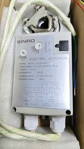 新菱SINRO Damper Actuator SRD03-10220FWFK2 阻尼器执行器全新