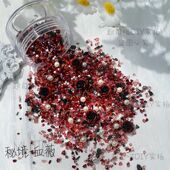 网红碎石风暴蔷薇月季 花花美甲DIY流麻材料晶透天然水晶石饰品