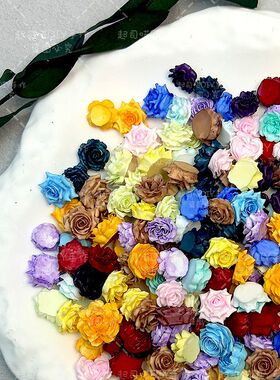 高定扎染软花爆款ins风月季玫瑰山茶软花手工DIY手链立体花大小混
