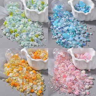 夏季限定盛夏海风碎石风暴仙气DIY材料不规则晶透碎石珍珠饰品