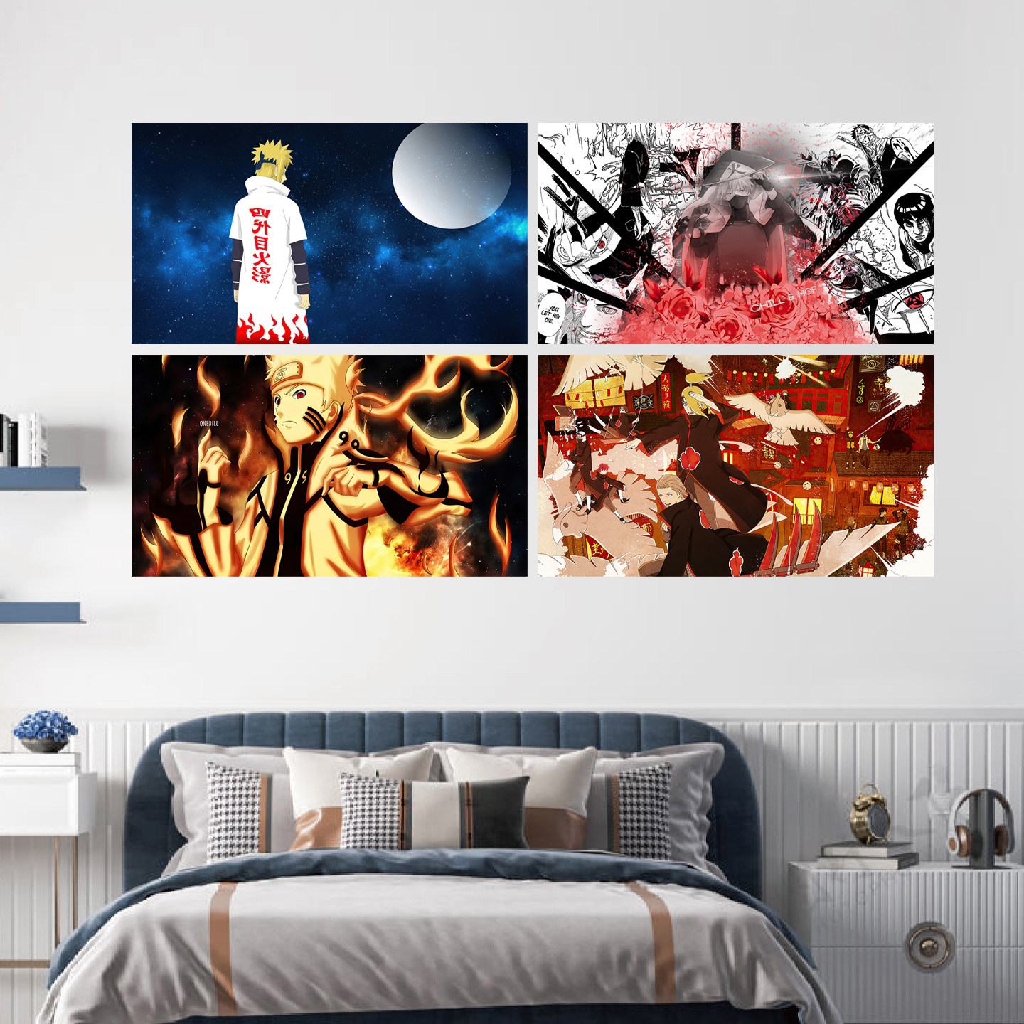 火影忍者贴纸卡通动漫二次元墙面装饰画防水自粘宿舍背景墙贴壁画,家居饰品,软装墙贴,淘宝优惠券,粉丝福利购,淘宝优惠卷