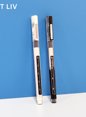 LATT LIV生活无忧直液式走珠笔简约办公用中性笔学生书写速干黑色