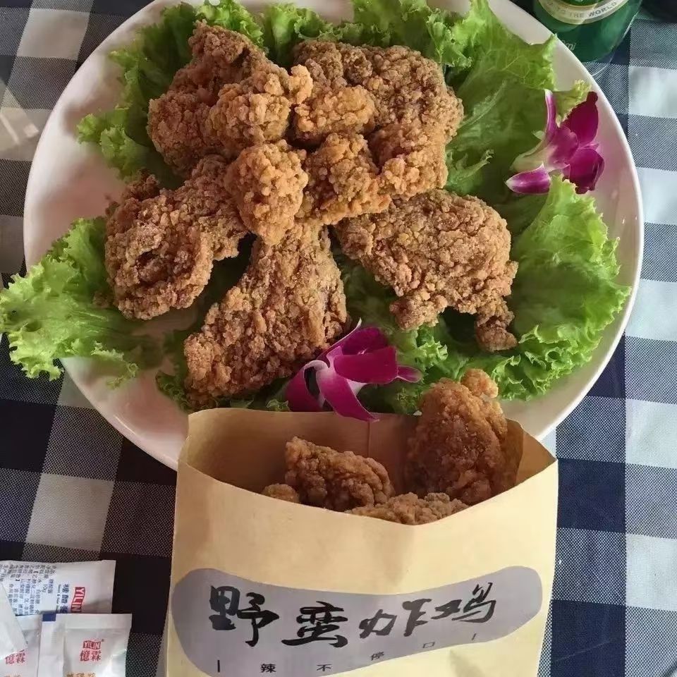 大成姐妹厨房餐饮野蛮炸鸡5斤1袋裹粉麻辣鸡脖炸鸡桉树披萨店