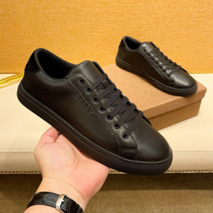 经典 春夏男鞋 新款 黑色真皮透气男士 潮鞋 标志低帮休闲板鞋 2025时尚