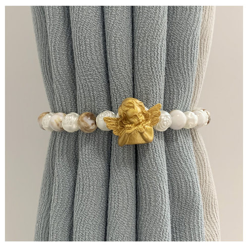 天河花边窗帘磁扣绑带免打孔天使