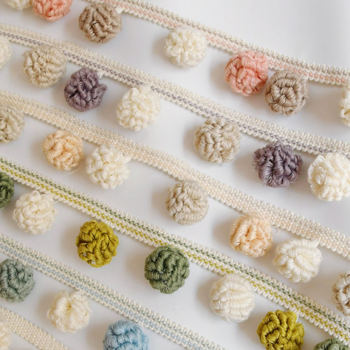 天河花边窗帘松子球侧边厂家直销