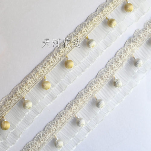天河花边慕斯里花可零剪窗帘珠子