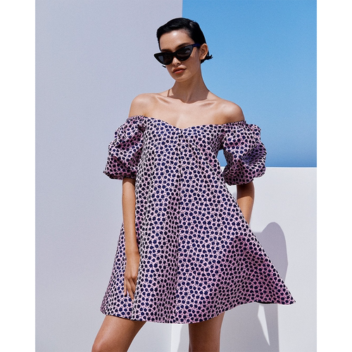 Scan*lan花卉梯形连衣裙