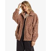 外贸原单Bil labong可可棕浮雕绒全拉链泰迪熊羊羔绒外套A11 1889