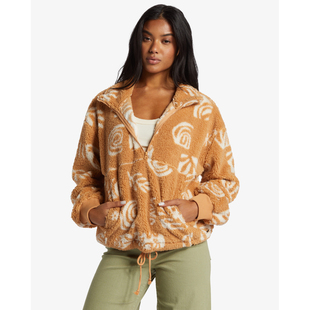 外贸原单Bil*labong琥珀漩光半拉链摇粒绒泰迪熊羊羔绒A14 1933