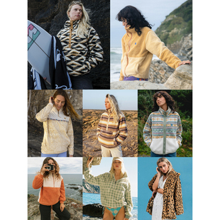 外贸原单Bil*labong多款 休闲舒适宽松毛毛衣泰迪熊羊羔毛外套