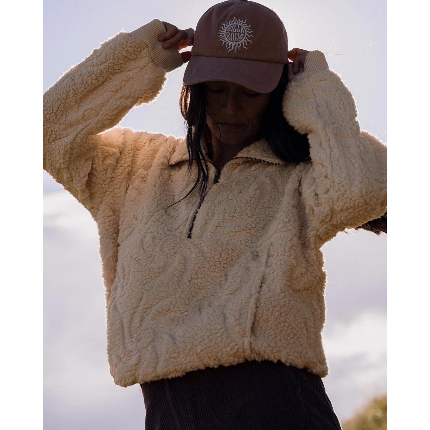 绵云吻半拉链摇粒绒羊羔绒