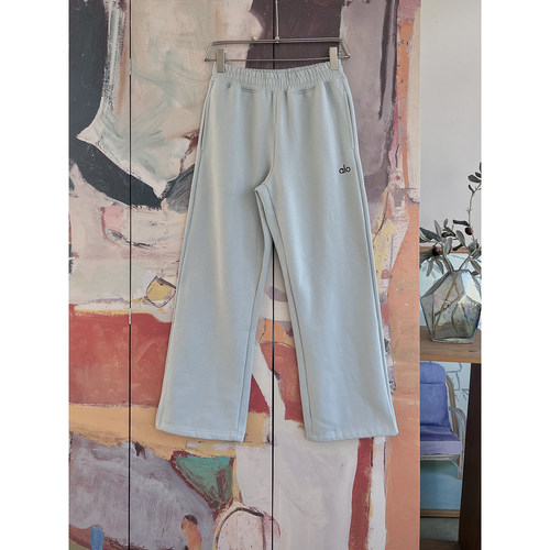 抽绳宽松直筒阔腿运动裤