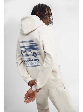 外贸原单Def*rost街头印花抽绳宽松舒适加绒运动连帽卫衣C1 2520