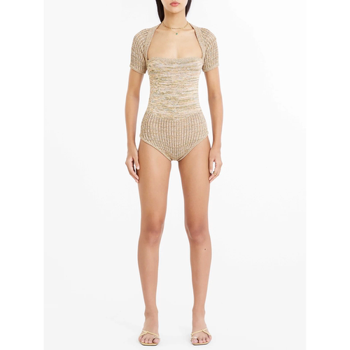 舒适修身针织紧身连体衣