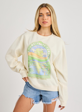 外贸原单Rip C*url阳光海滩冲浪风宽松休闲百搭圆领运动衫C4 1833