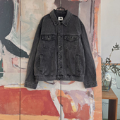 夹克A12 外贸原单LIM E翻领牛仔外套宽松做旧口袋极简经典 2302