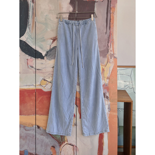 A11 宽松休闲百搭直筒裤 2258 E莱赛尔抽绳阔腿牛仔裤 外贸原单LIM