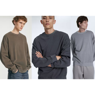 E男款 401 纯色简约基本款 3色9674 1684 超大运动衫 外贸原单LIM