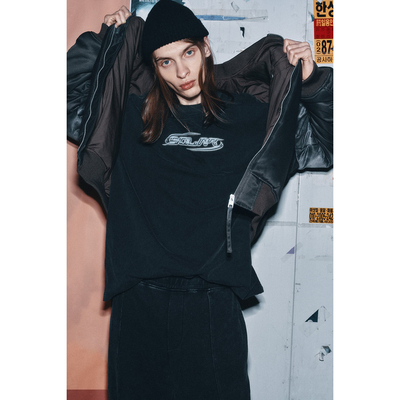 印花纯棉圆领宽松短袖T恤