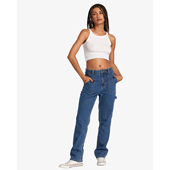 宽松直筒休闲百搭牛仔裤 外贸原单Rvc a设计感多口袋工装 两色1302