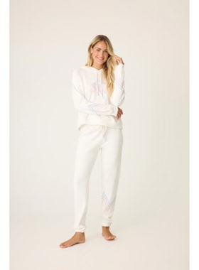 外贸原单PJS*alvage柔软亲肤丝滑加绒休闲滑雪连帽衫和裤子 1696