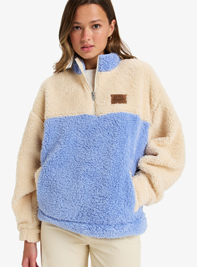 外贸原单Bil*labong蓝天白云半拉链摇粒绒泰迪熊羊羔绒A12 1948