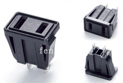 SS-6C国标美式两脚AC电源插座10A250V 2孔母座卡位式二脚插座两插
