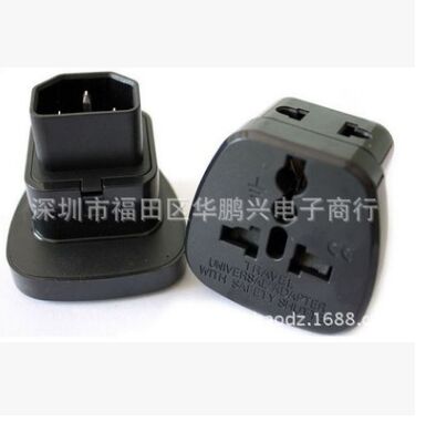 IEC-C14插头转换器 电脑品字尾转换插座 UPS转接头 一转二安全门