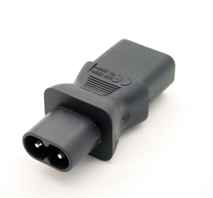 品字头转接8字尾插头C13转C8电源转接头 八字插头转换WA-0101全铜